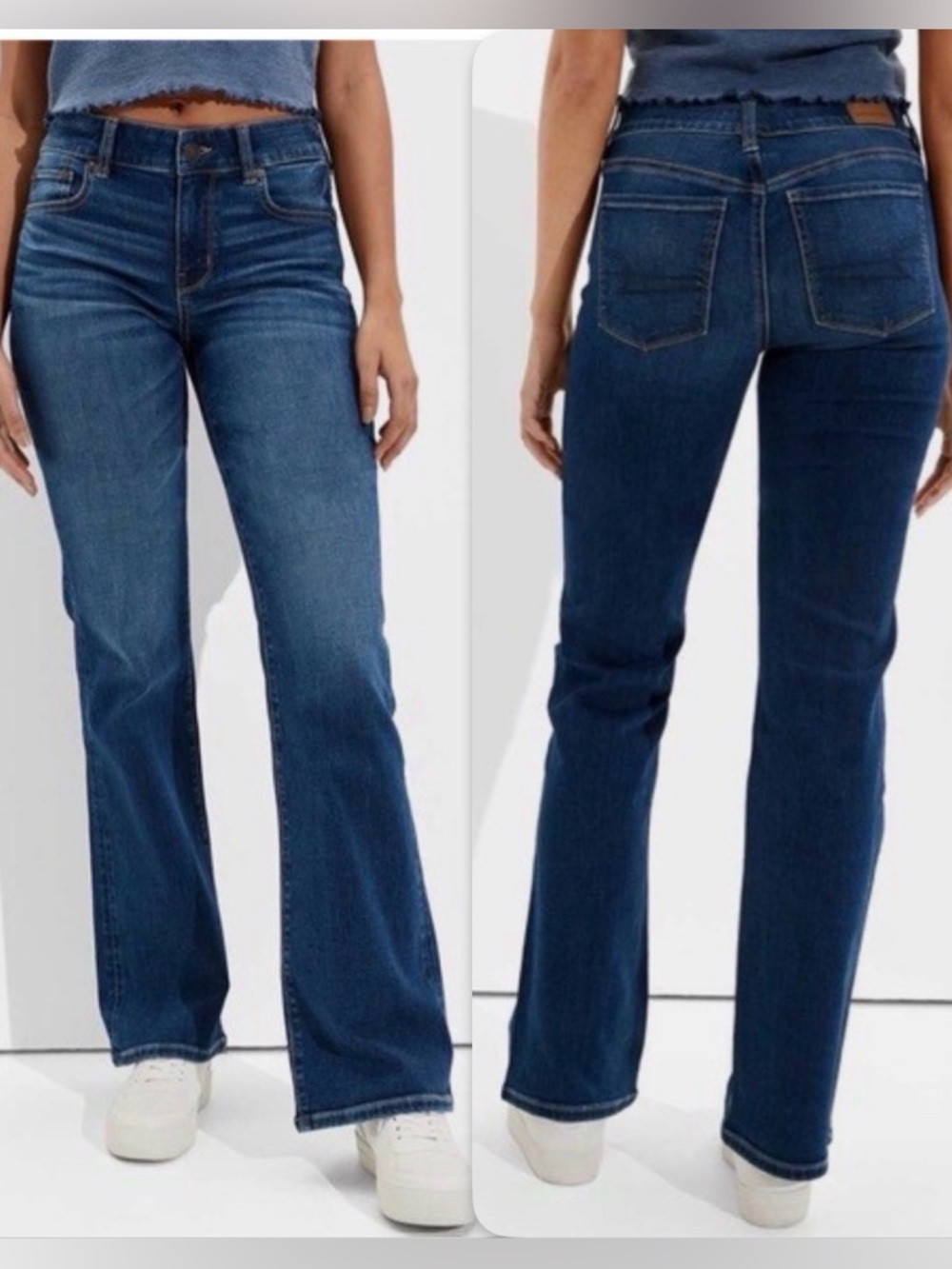 American Eagle Favorite Boyfriend Jeans Dark Wash Sz 2 Short